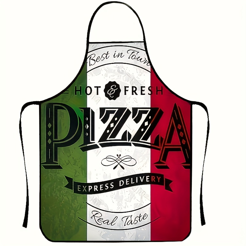 Home Cooking In Italian - Tablier de cuisine imprimé pizza italienne,