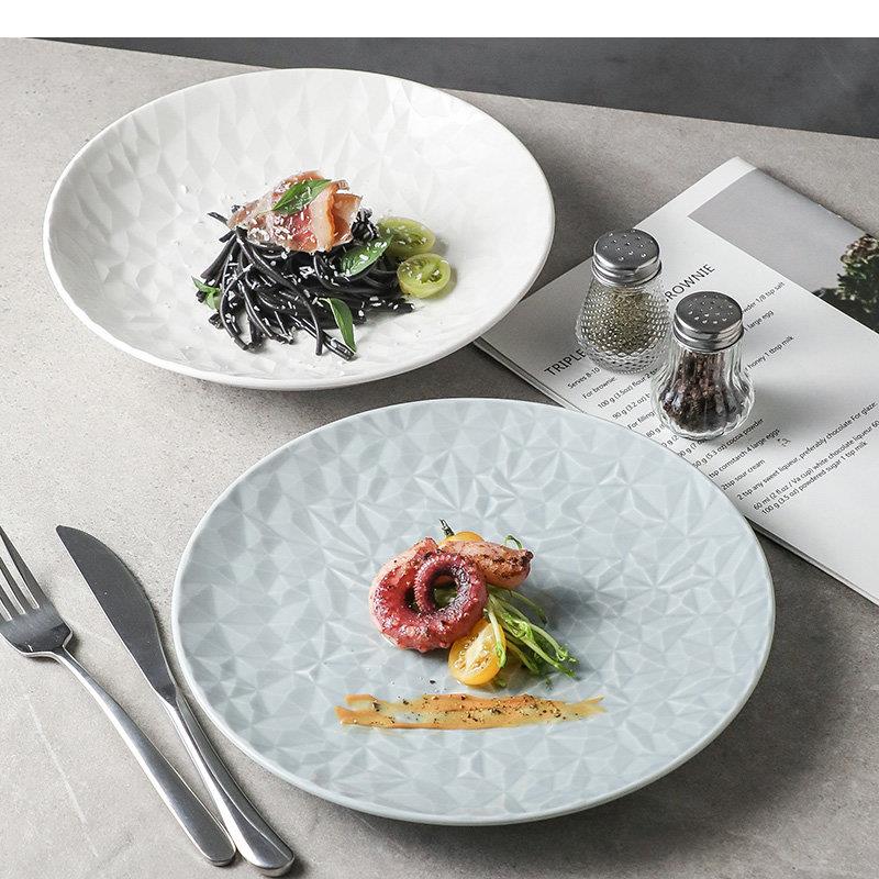 Home Cooking Dinner - Assiettes Rondes Simples en Céramique pour