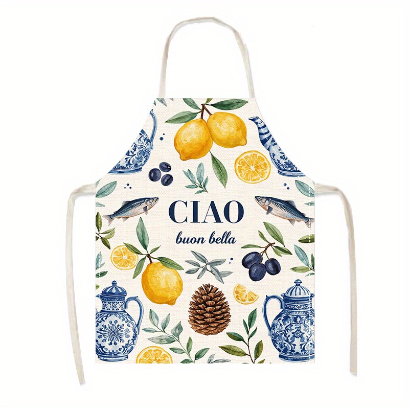 Home Cooking In Italian - 1 pièce Tablier plat 2D en