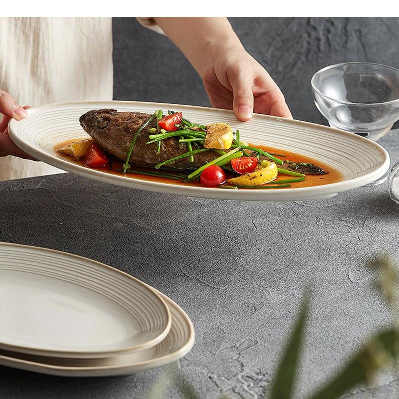 Assiettes ovales en céramique, - Home Cooking Dinner avis et prix