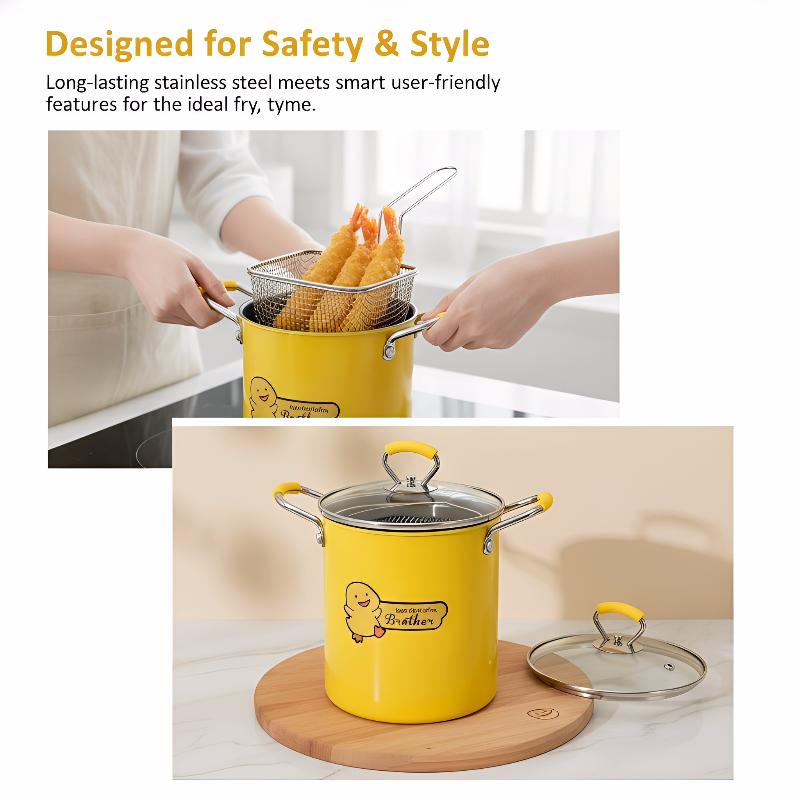 Friteuse japonaise en acier in - Home Cooking Oil Filter avis et prix