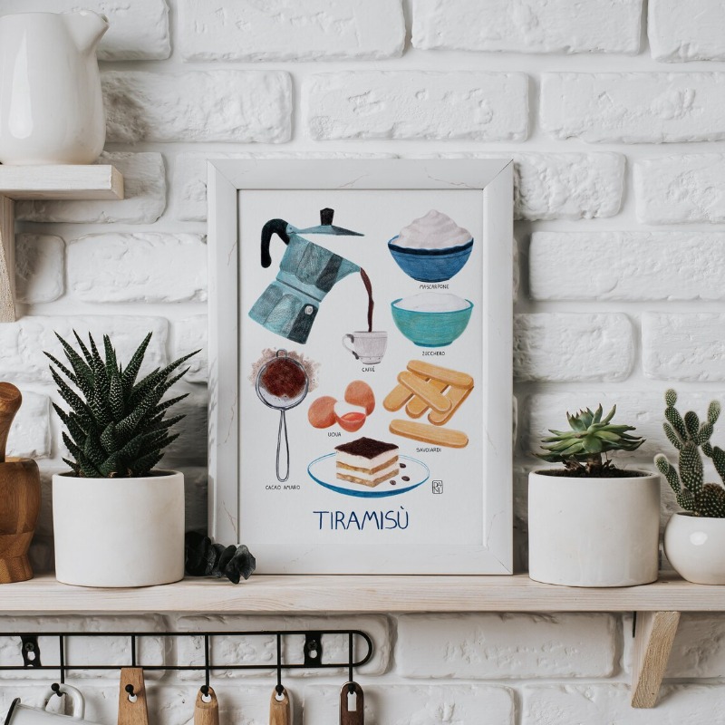 Affiche de cuisine de recettes - Home Cooking In Italian avis et prix