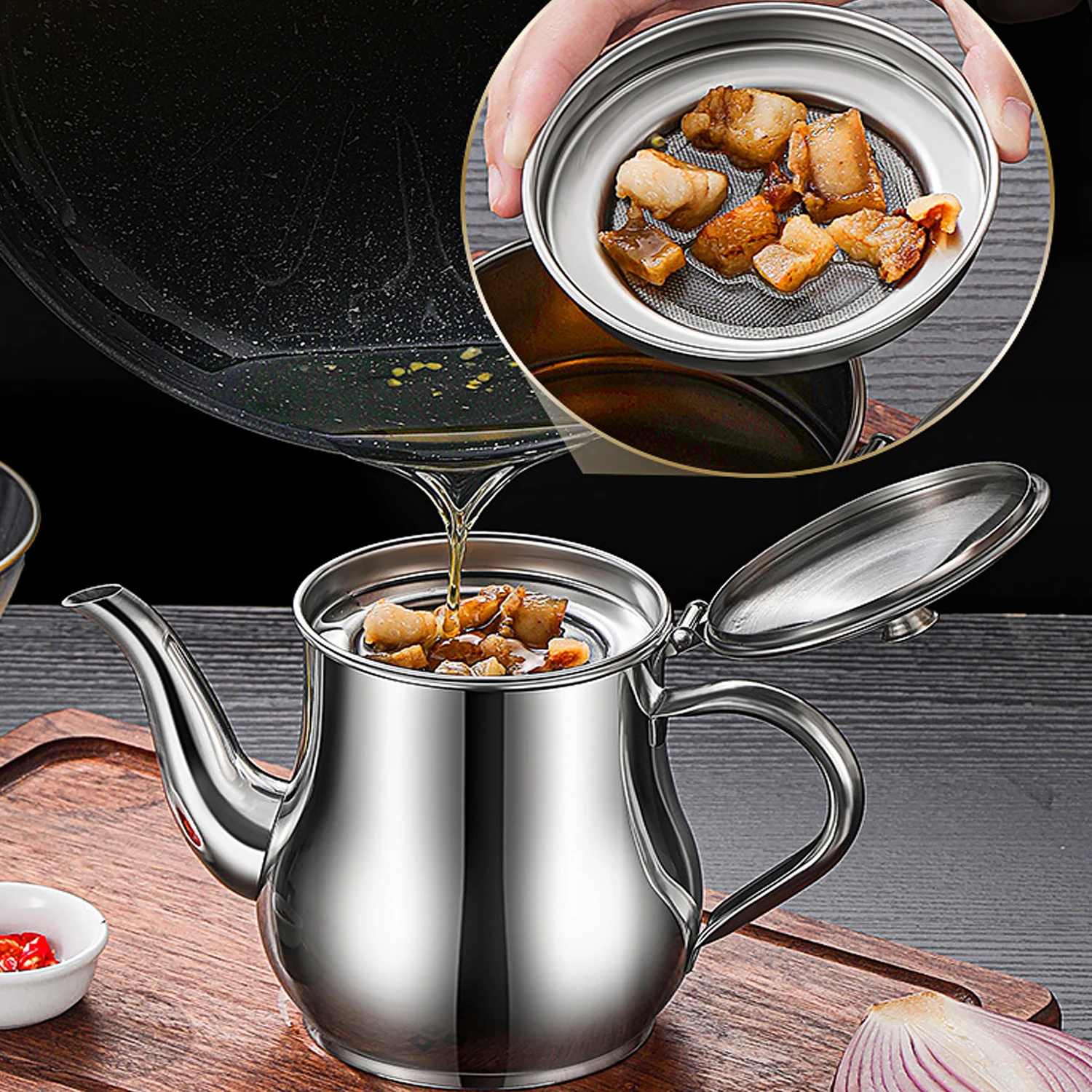 1 pot en acier inoxydable pour - Home Cooking Oil Filter avis et prix